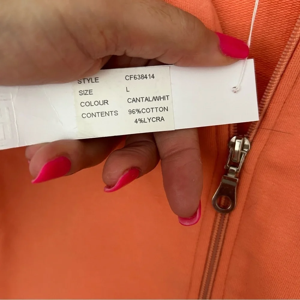 FAL by Jeffrey Grubb orange full zip jacket NWT L - Picture 3 of 7